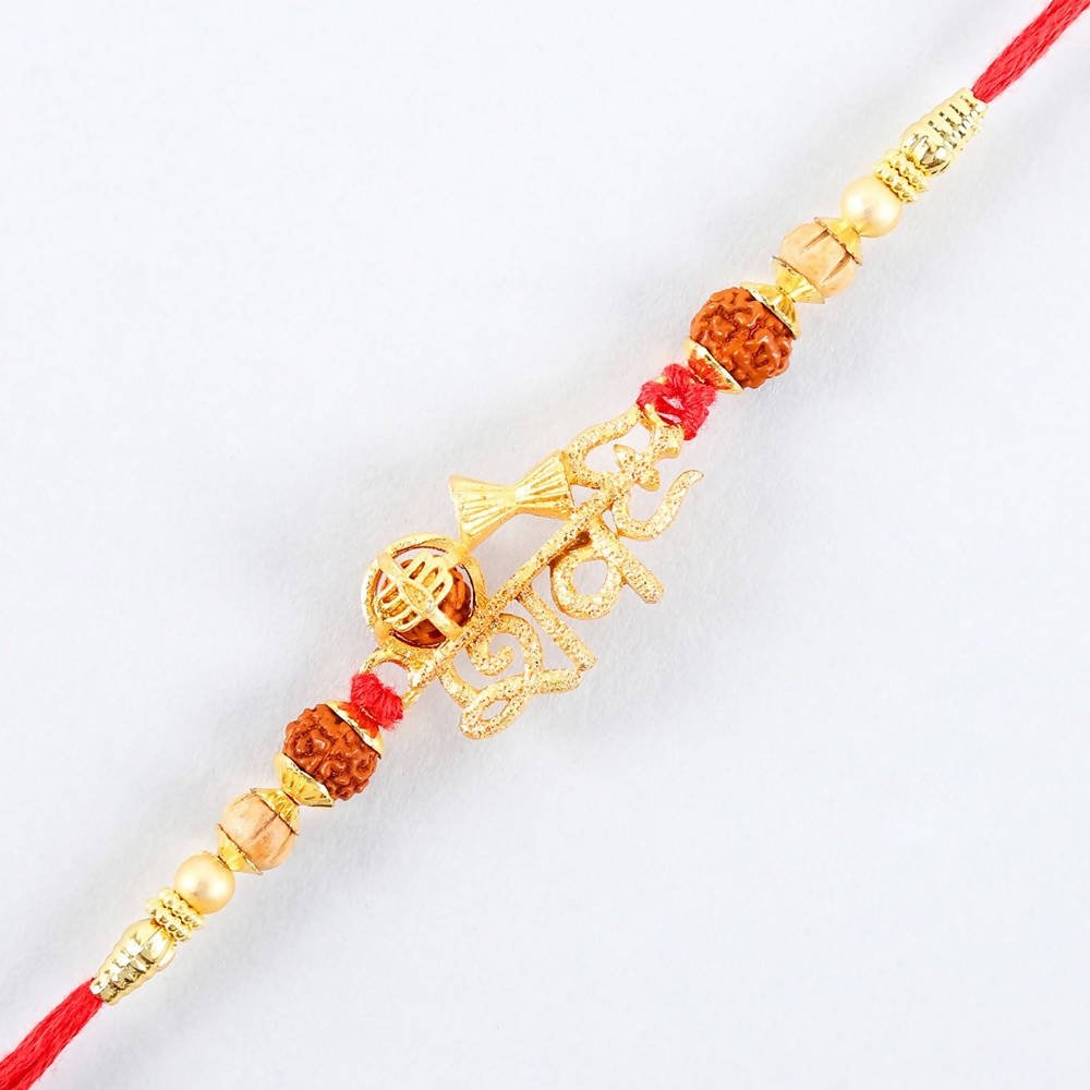 Auspicious Lord Shiv Rakhi & Cashew Jar - Distacart