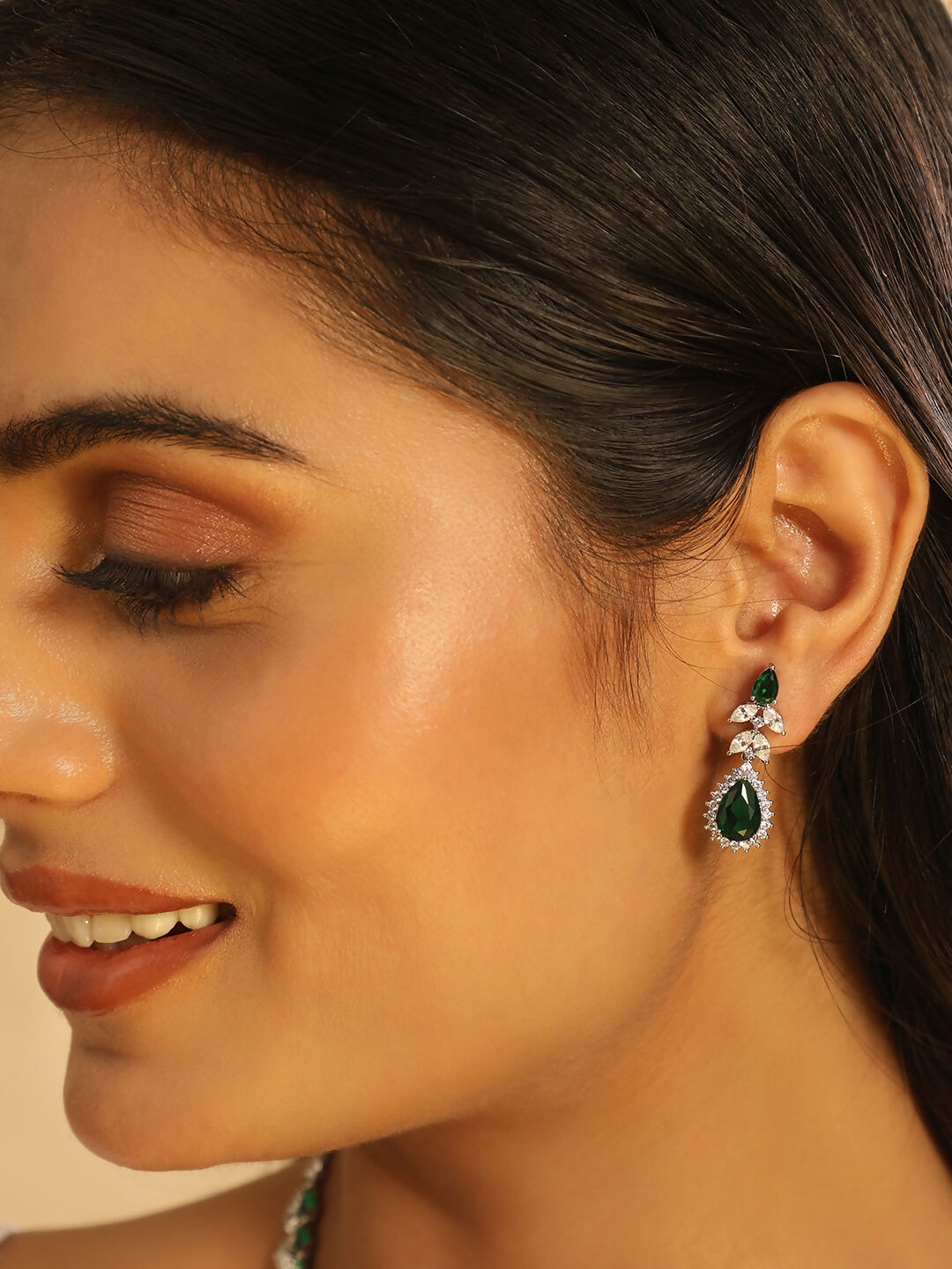 Nuyug Celestial Emerald Cubic ZIrcon Necklace Set