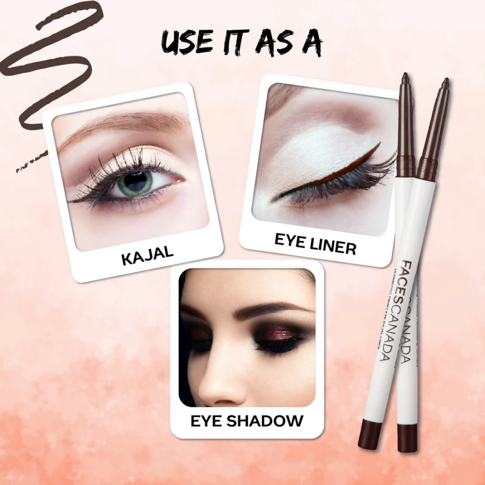 Faces Canada Ultime Pro Twist Eye Kajal Liner - Brown 02 - Distacart