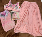 Thumbnail for Anaita Pink Chinon Readymade Shrug Suit with Embroidery Sequence Work - Distacart