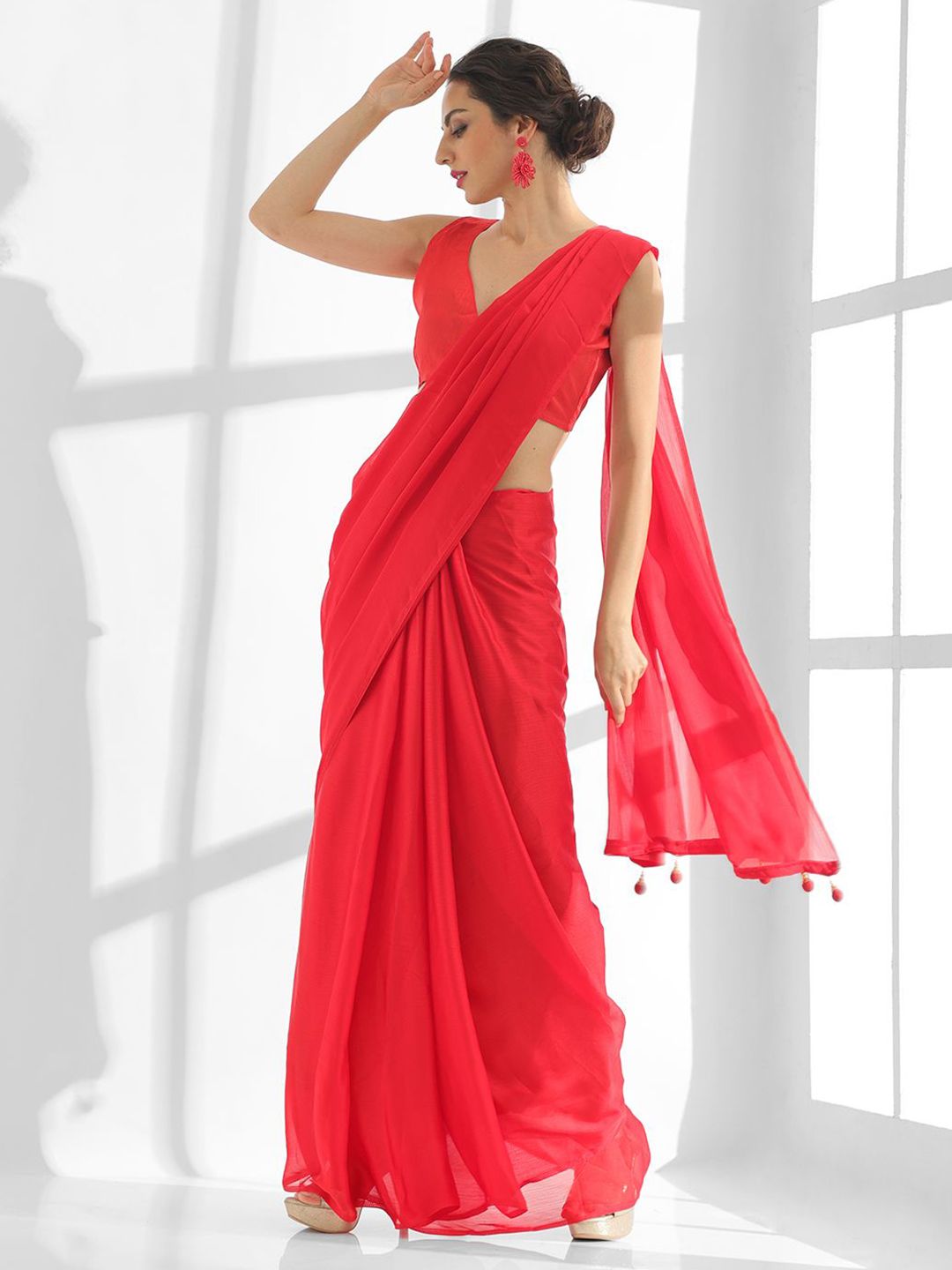 Mitera Beads and Stones Saree - Distacart