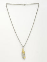 Thumbnail for NVR Men's Silver-Plated Stainless Steel Pendant with Chain - Distacart