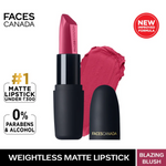 Thumbnail for Faces Canada Weightless Matte Finish Lipstick - Blazing Blush 20 - Distacart