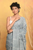 Very Much Indian Handblock Printed Cotton Saree With Natural Dyes - Grey - Distacart