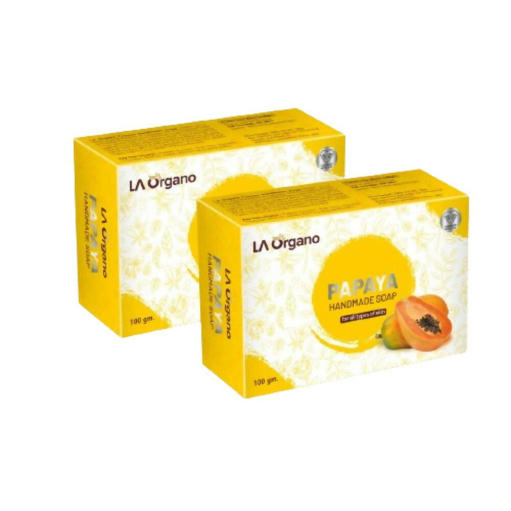 LA Organo Papaya Handmade Natural Bath Soap - Distacart