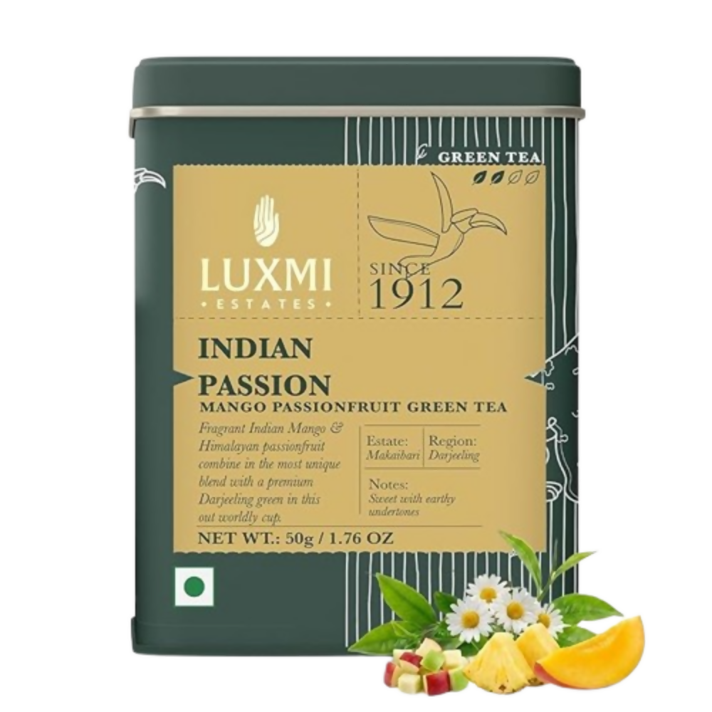 Luxmi Estates Indian Passion Mango Passion Fruit Green Tea - Dista