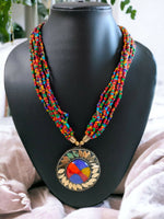 Thumbnail for Inhanns Everyday Statement Beaded Pendant Necklace - Multi Colour - Distacart