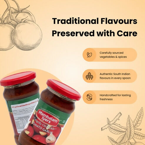 Mambalam Iyers Tomato Garlic Pickle - Distacart