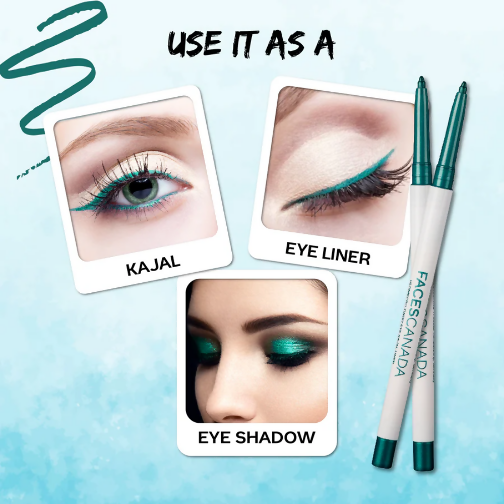 Faces Canada Ultime Pro Twist Eye Kajal Liner - Green 06 - Distacart