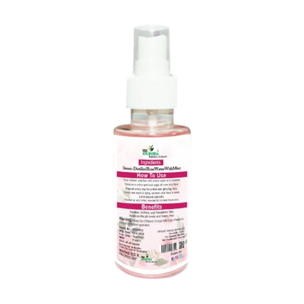 VedicAyurveda Rose Toner & Mist Steam Distilled Rose Water - Dista