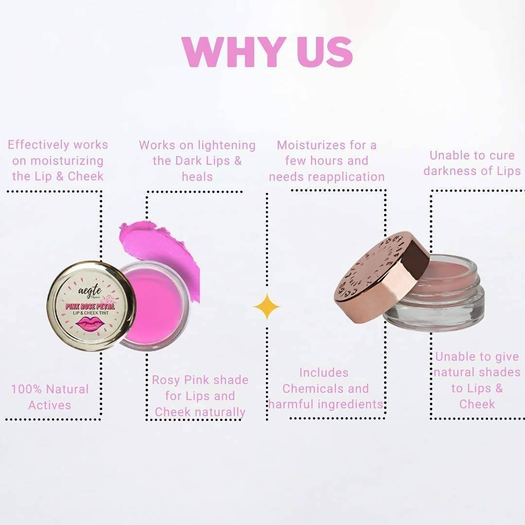Pink Rose Petal Lip & Cheek Tint Balm 