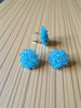 Inhanns Rangmani Crystal Duo – Adjustable Ring + Statement Earrings Set - Sky Blue - Distacart