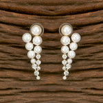 Thumbnail for Joban Fashion Women Brass Golden White Ad Earrings - Distacart