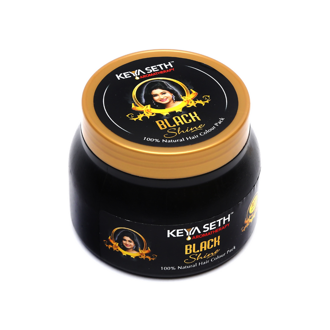 Keya Seth Aromatherapy Black Shine Hair Pack Natural Hair Color For Gray & White Hair - Distacart