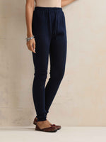 Thumbnail for trueBrowns Navy Woollen Leggings