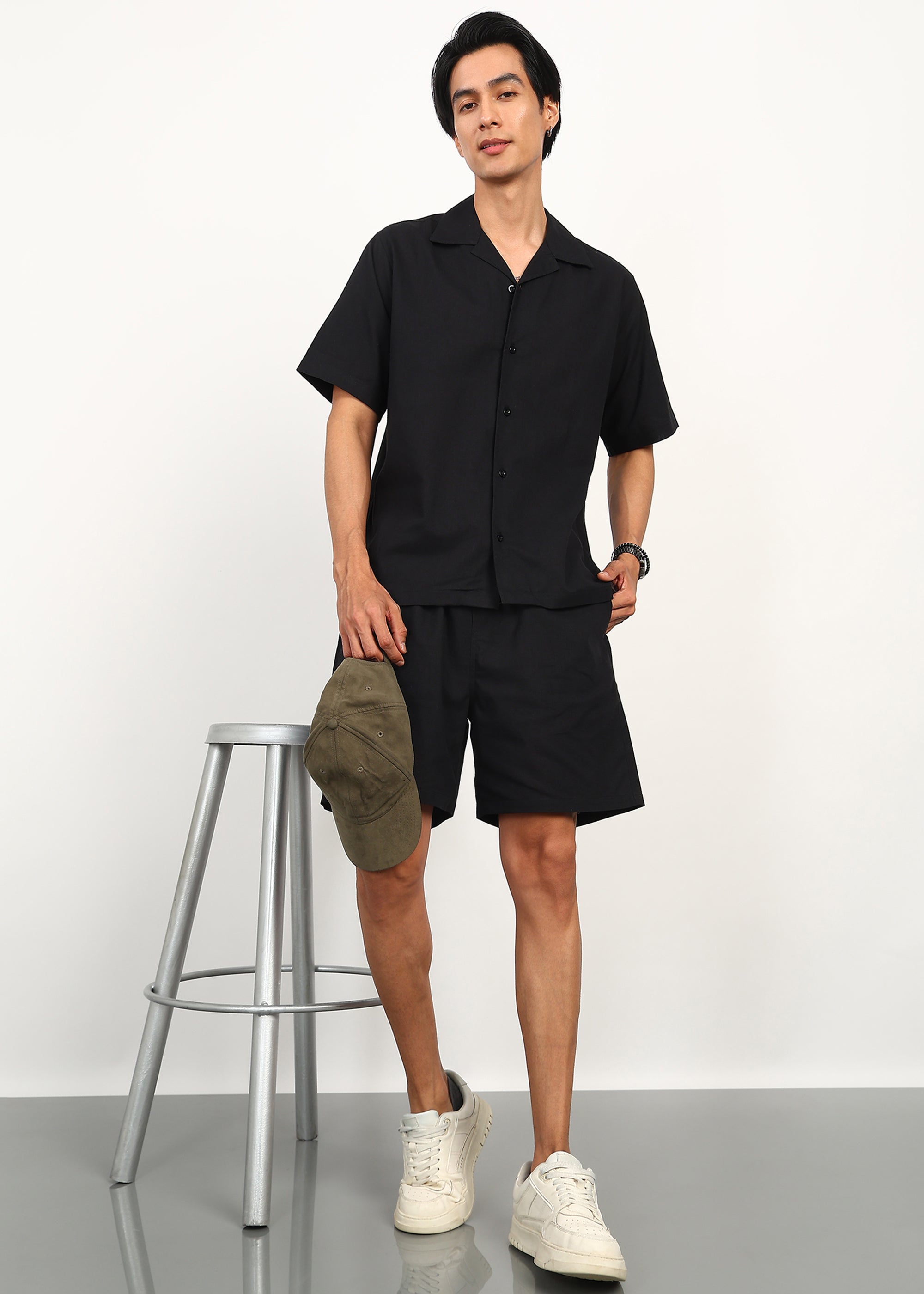 Fabmade Core Black Linen Co-Ord - Distacart