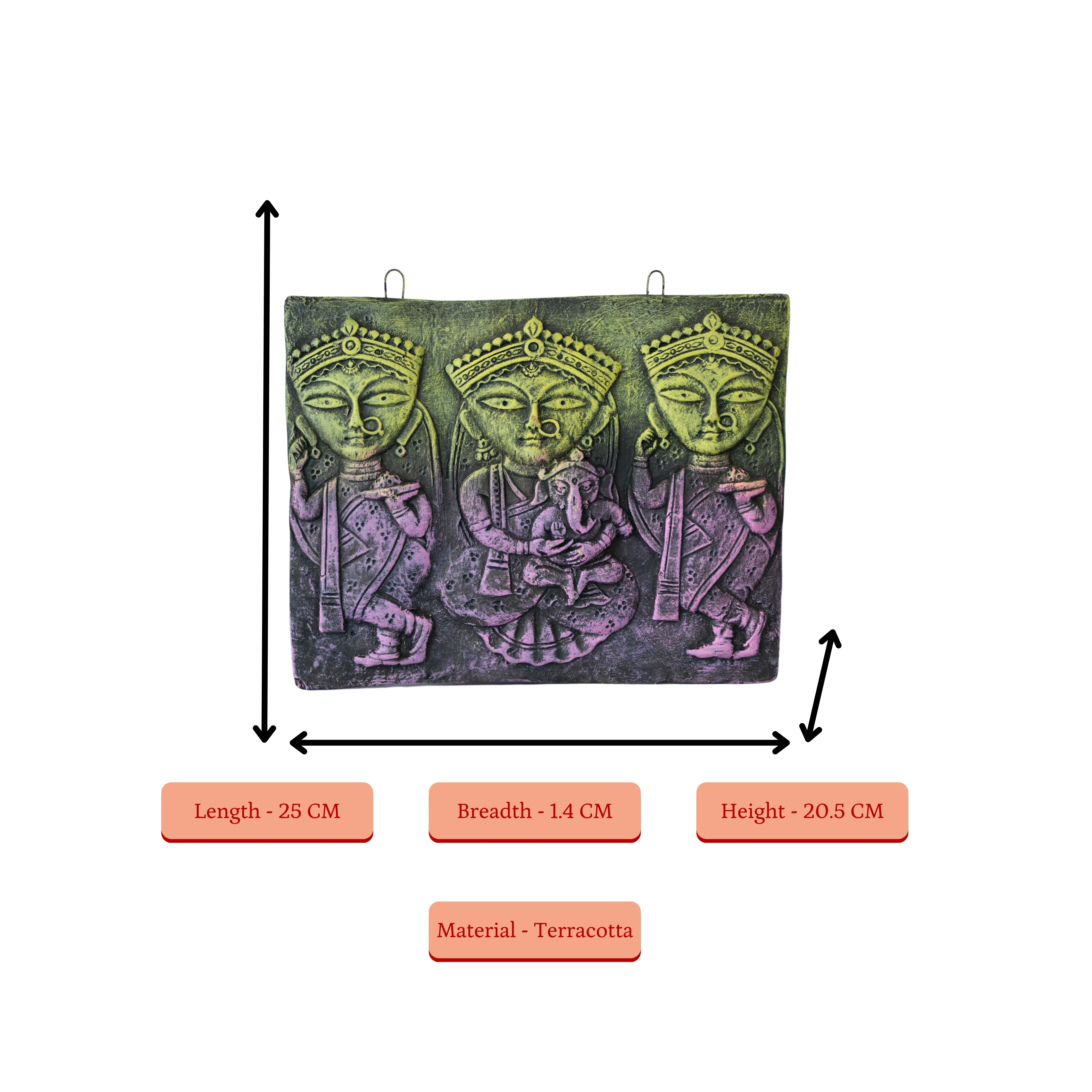 Sowpeace Premium Terracotta Jamini Roy Abstract Wall Art Decor