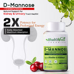 Thumbnail for Health Veda Organics D-Mannose + Cranberry Extract Tablets - Distacart