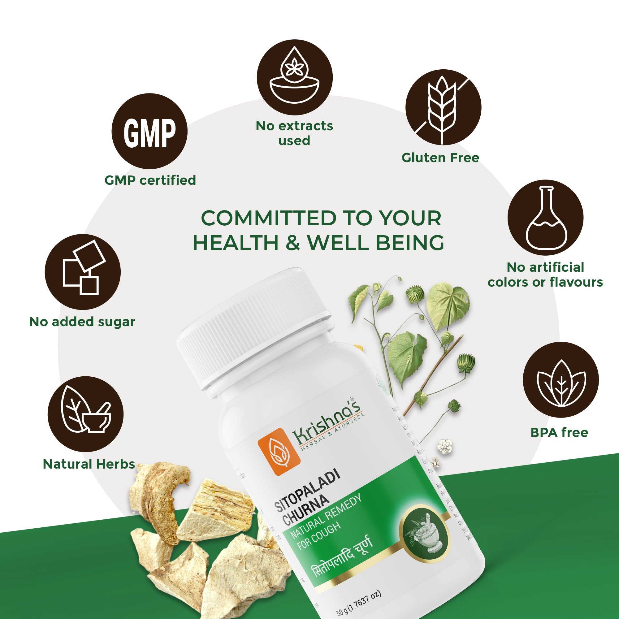 Krishna'S Herbal & Ayurveda Sitopaladi Churna