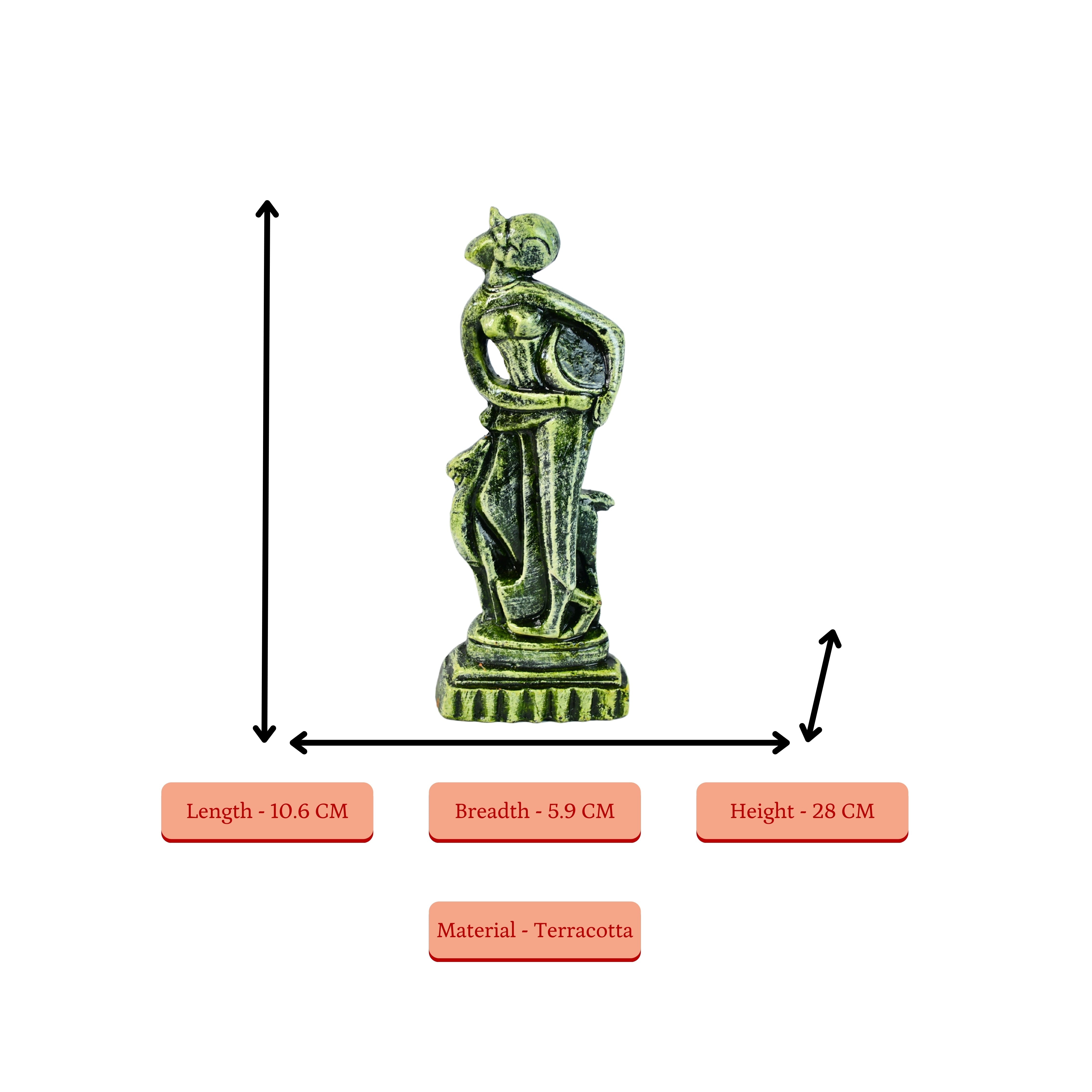 Sowpeace Premium Terracotta Abstract Lady with Deer Tabletop