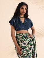 Thumbnail for trueBrowns Blue Muslin Ikat Blouse