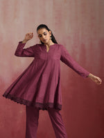 Thumbnail for trueBrowns Mauve Cotton Dobby Co-ord set