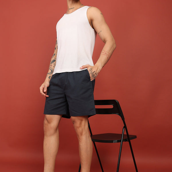 Fabmade Midnight Black Tailored Shorts - Distacart
