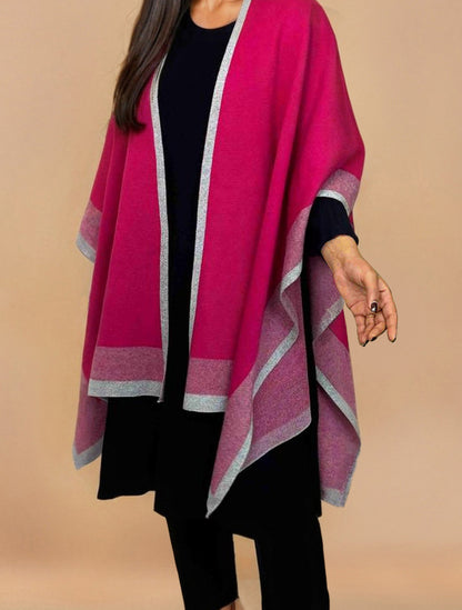trueBrowns Pink Woollen Kaftan Cape - Distacart