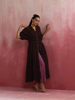 Thumbnail for trueBrowns Cola Cotton Dobby Pleated Kurta Set