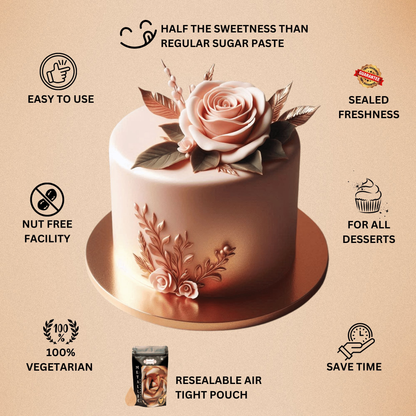 confect rose gold sugar paste br b 250 gms b