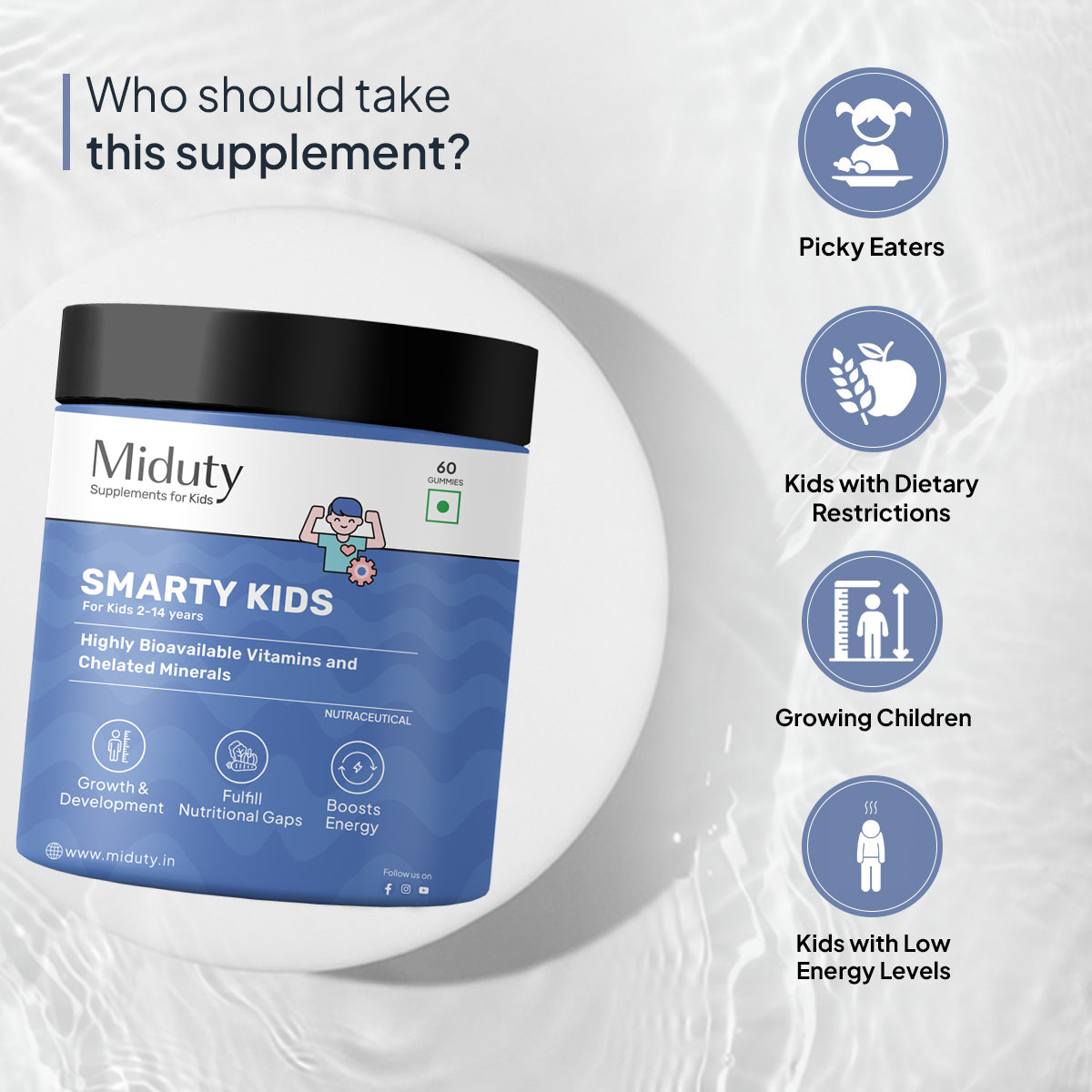 Miduty by Palak Notes Smarty Kids Multivitamin Gummies