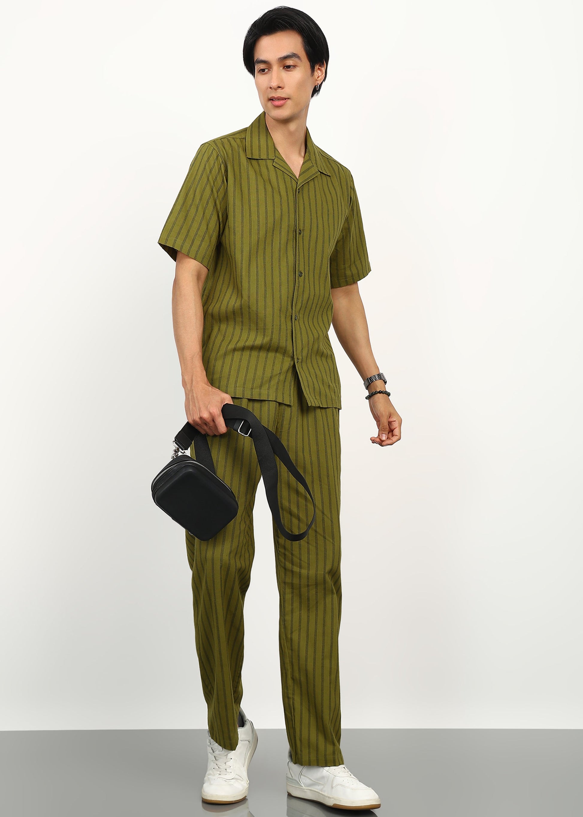 Fabmade Olive Rhythm Co-Ord Set - Distacart