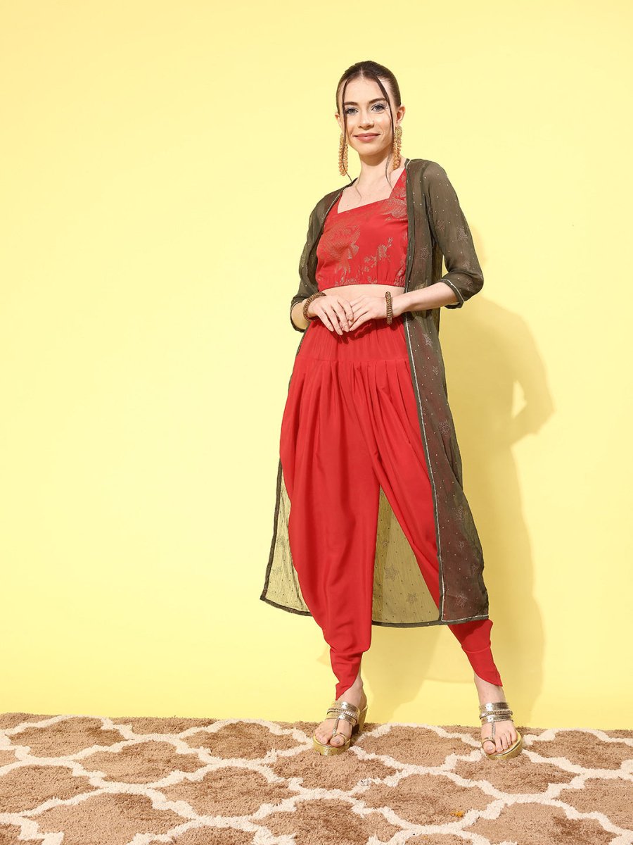 Ahalyaa Printed Co-Ords With Shrug - Distacart