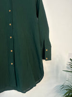Thumbnail for trueBrowns Dark Green Dobby Top
