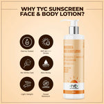 Thumbnail for TYC Sunscreen Face & Body Lotion - Red Grapes, Coconut Oil & Niacinamide | SPF 60++++ - Dista