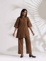 Thumbnail for trueBrowns Brown Slub Co-ord Set