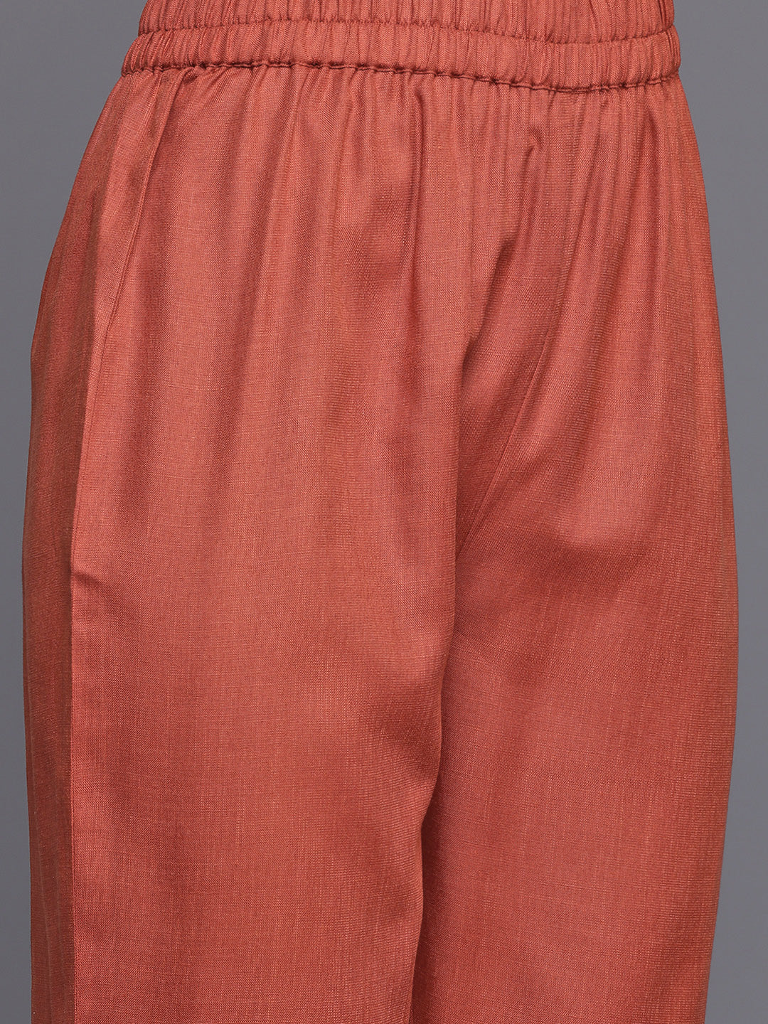 Varanga Women Orange Solid A-Line Kurta Paired With Tonal Bottom - Distacart