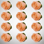Thumbnail for sugar roses for cake cupcake decoration peach 120 gms