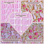 Thumbnail for confect girls baby shower sprinkles edible sprinkles mix heart teddy baby feed bottle baby feet sprinkles pack of 5 baby shower 24