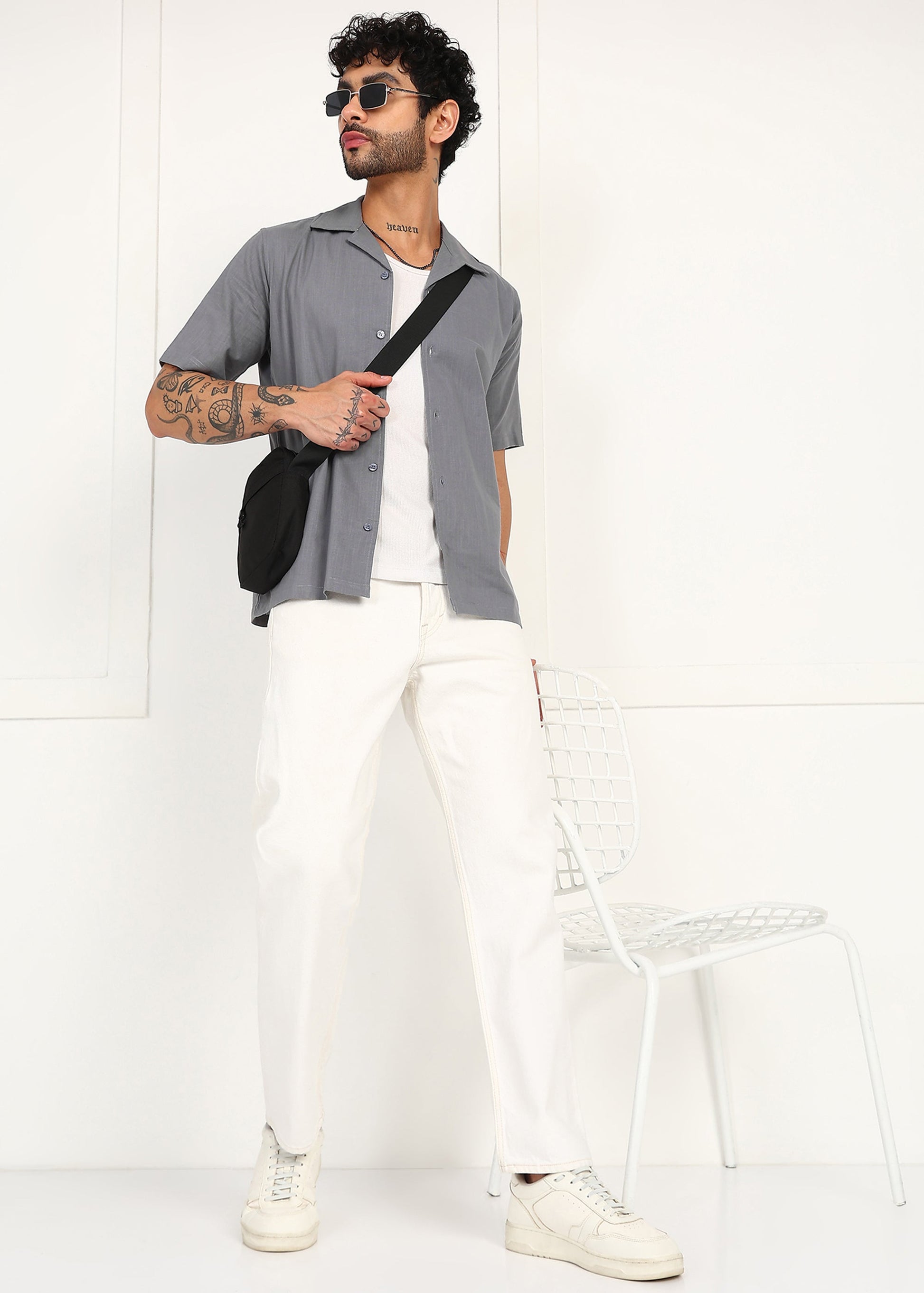 Fabmade Slate Ease Linen Shirt - Distacart