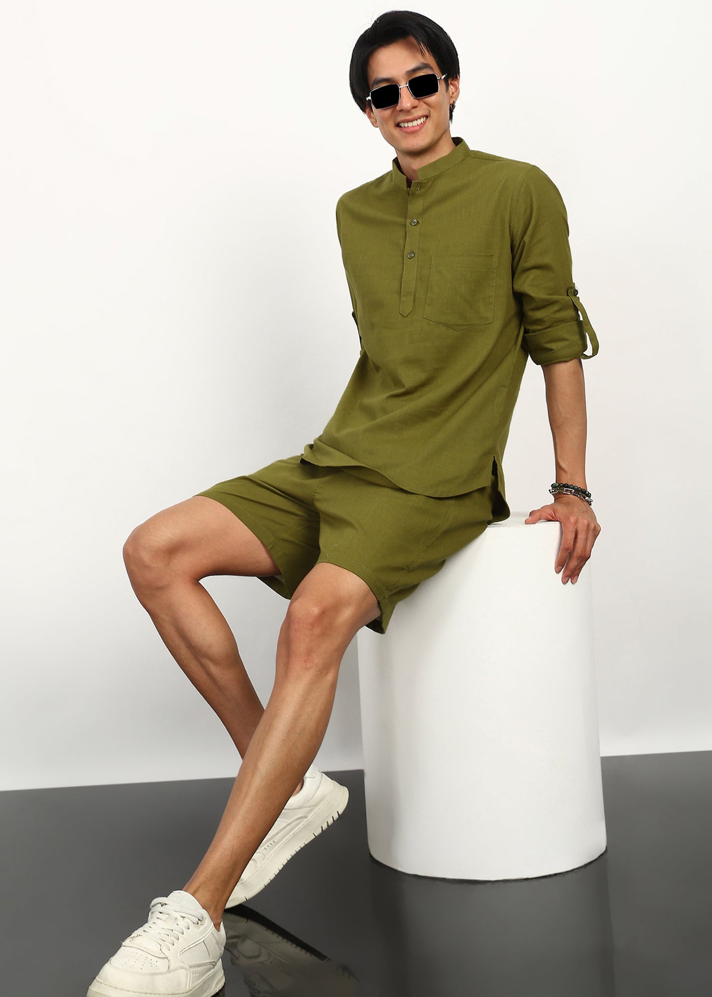Fabmade Olive Breeze Co-Ord Set - Distacart