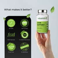 Thumbnail for Health Veda Organics Plant Based Liver Support Capsules - Distacart