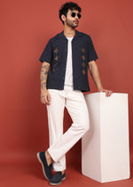 Thumbnail for Fabmade Midnight Bloom Printed Shirt - Distacart