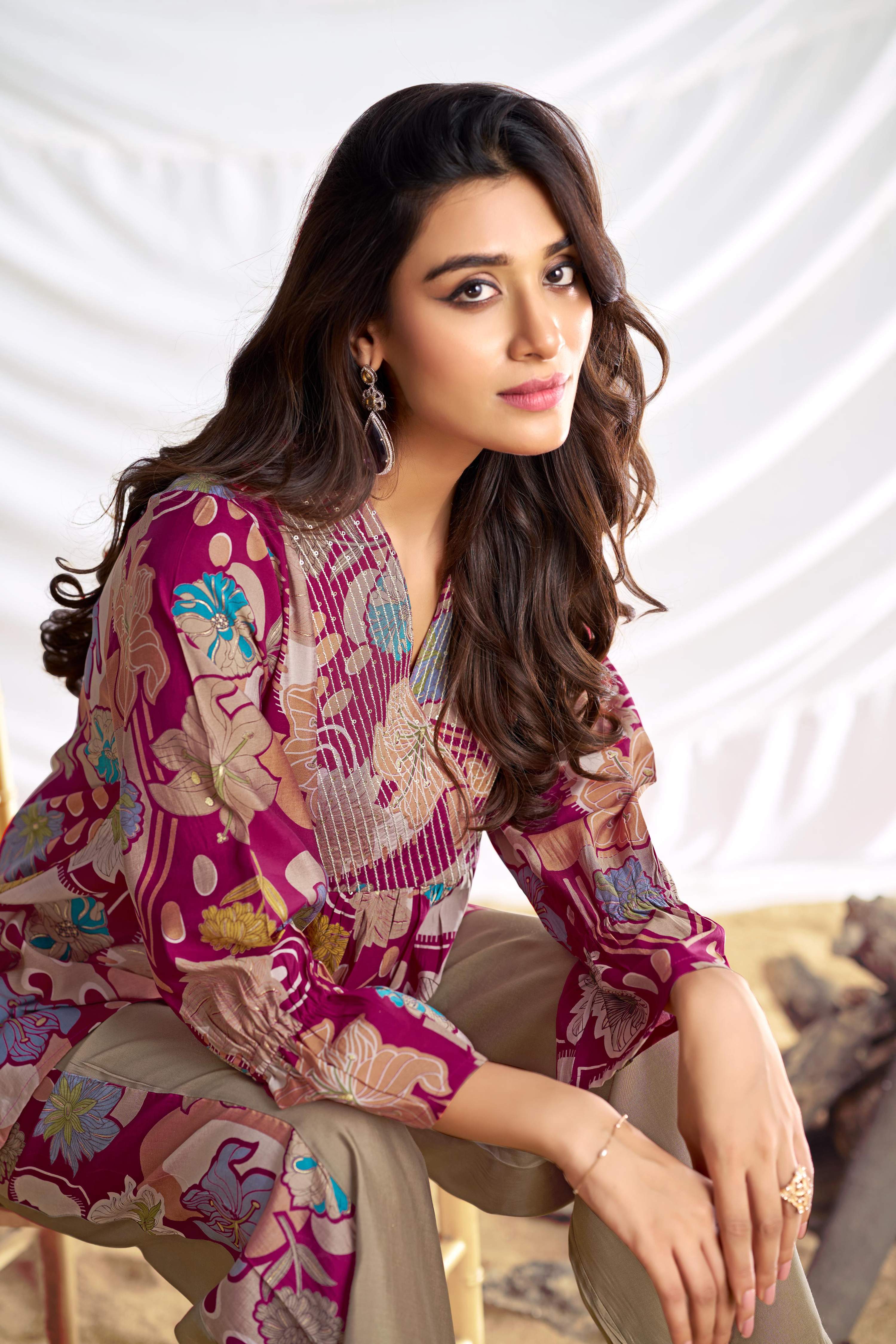 BulBul Ojasvi Red Chanderi Co-Ord Set