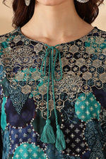 Thumbnail for BulBul Kamolika Printed Aqua Rayon Salwar Suit