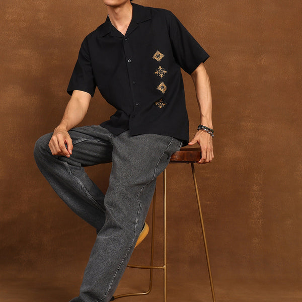Fabmade Noir Bloom Shirt - Distacart