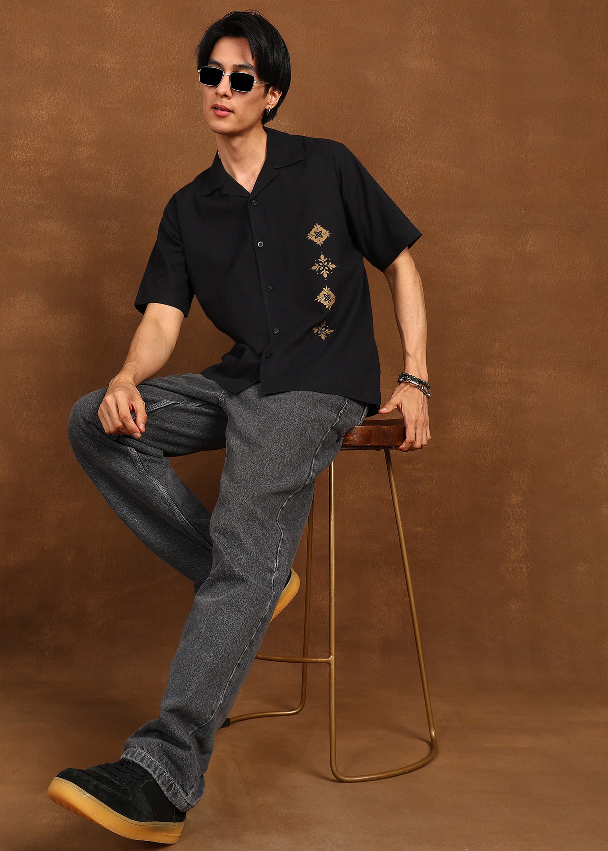 Fabmade Noir Bloom Shirt - Distacart