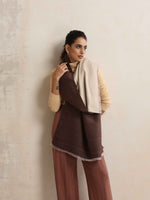 Thumbnail for trueBrowns Dark Brown Reversible Woollen Stole