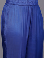 Thumbnail for Varanga Women Navy Blue Bandhani Zari And Sequins Emboridered Kurta Set With Dupatta - Distacart
