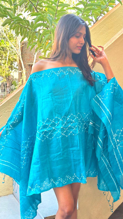 Noroke True Blue Silk Beachwear Cover Up - Distacart